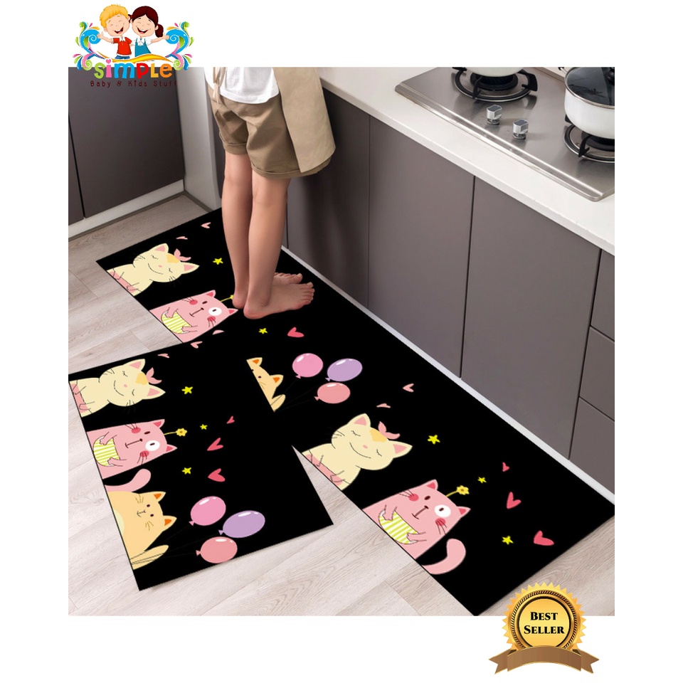 Keset Dapur 2 in 1 Import Anti Slip Dapat 2pcs (Panjang dan Pendek)