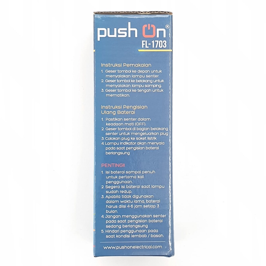 Push On FL-1703 Senter 5w  + Emergency 10w