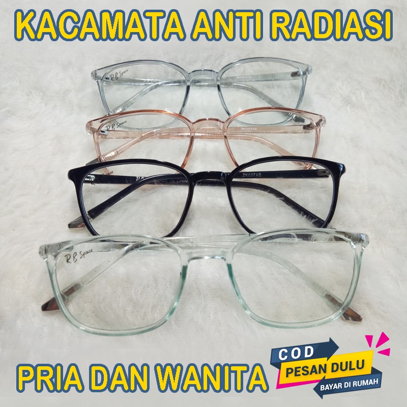 Kacamata Komputer&amp;hp Kacamata Antiradiasi Wanita Pria Frame Oval Bulat Kacamata Anti Radiasi Blueray