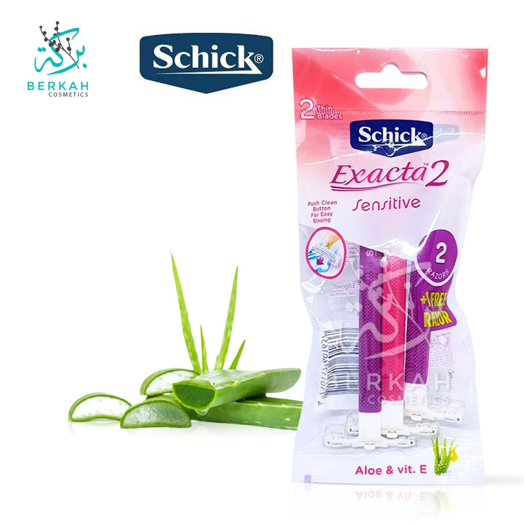 Schick Exacta 2 Sensitive - Pisau Cukur Khusus Kulit Sensitive