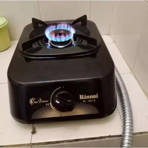 Rinnai RI301S Kompor Gas 1 Tungku FREE Paket Miyako Selang Regulator Gas Meter
