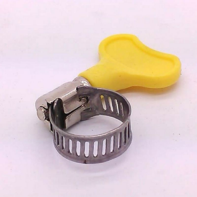 klem Pipa  Stainlesss  kuping handle kuning 5/8 &quot;,  3/4&quot;  , 1&quot; , 11/4 &quot; / CINCIN KLEM PIPA