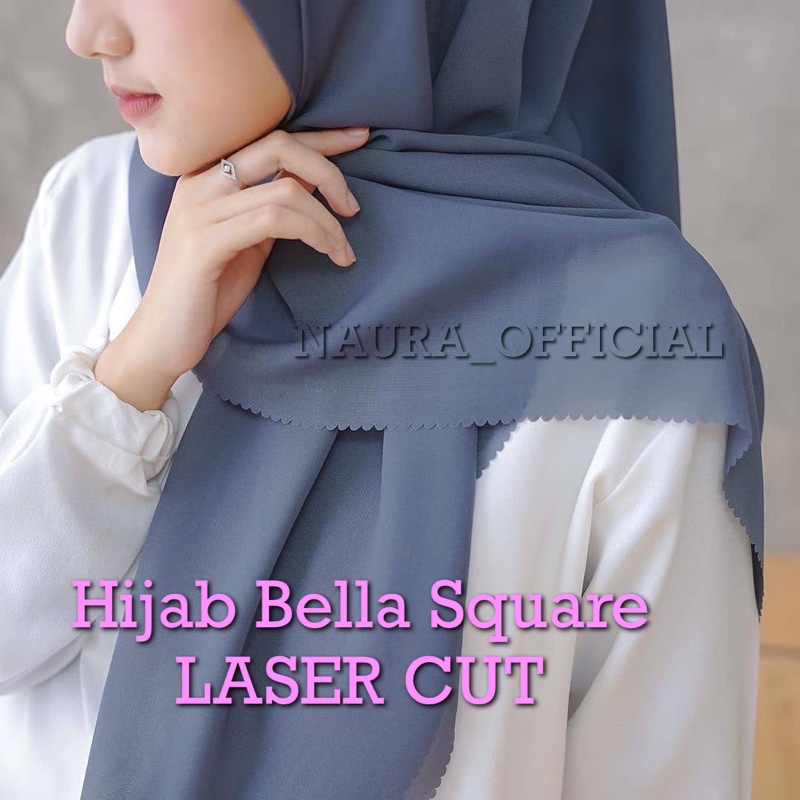 HIJAB SEGIEMPAT BELLA SQUARE LASERCUT