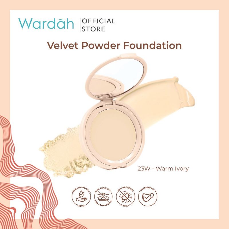 wardah Velvet Powder Foundation - Velvet Foundation - bedak wardah