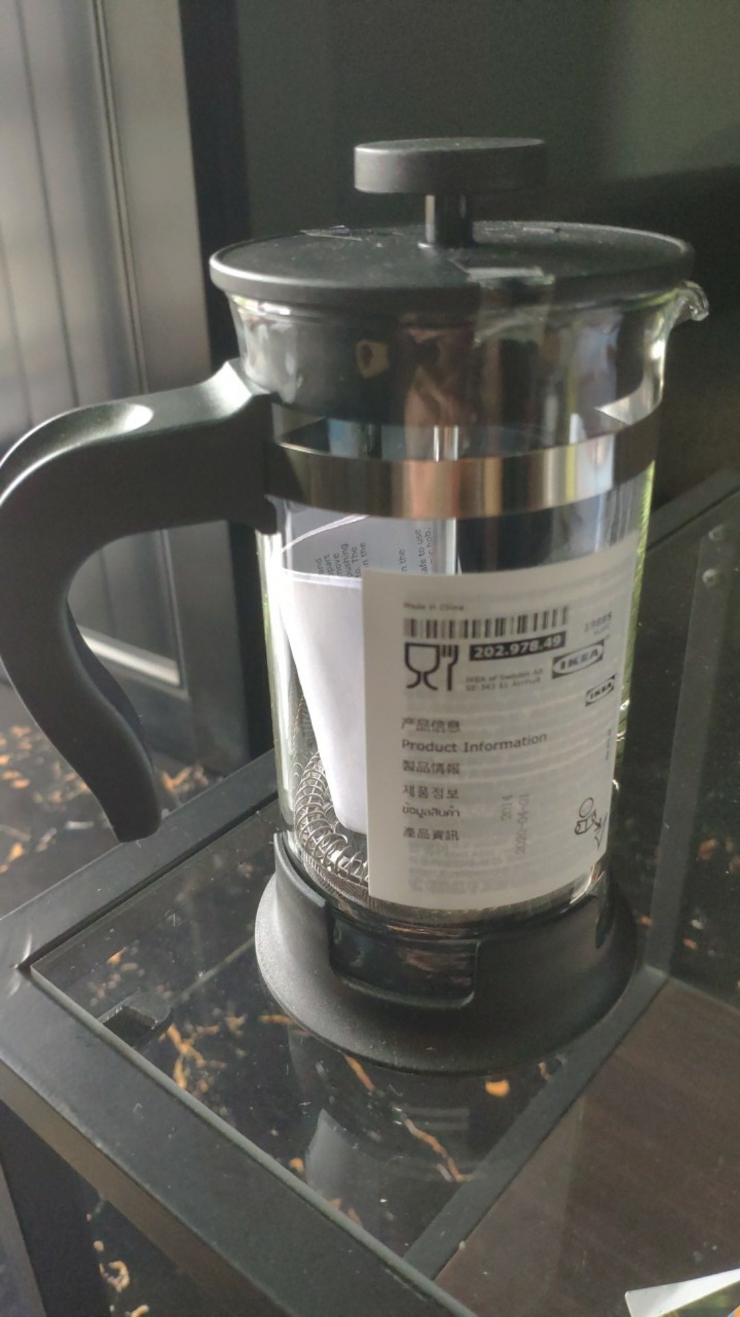 Coffee / Tea French Press 0.4 L, Peralatan Kopi Dan Teh Pembuat Kopi/ Teh Up1009