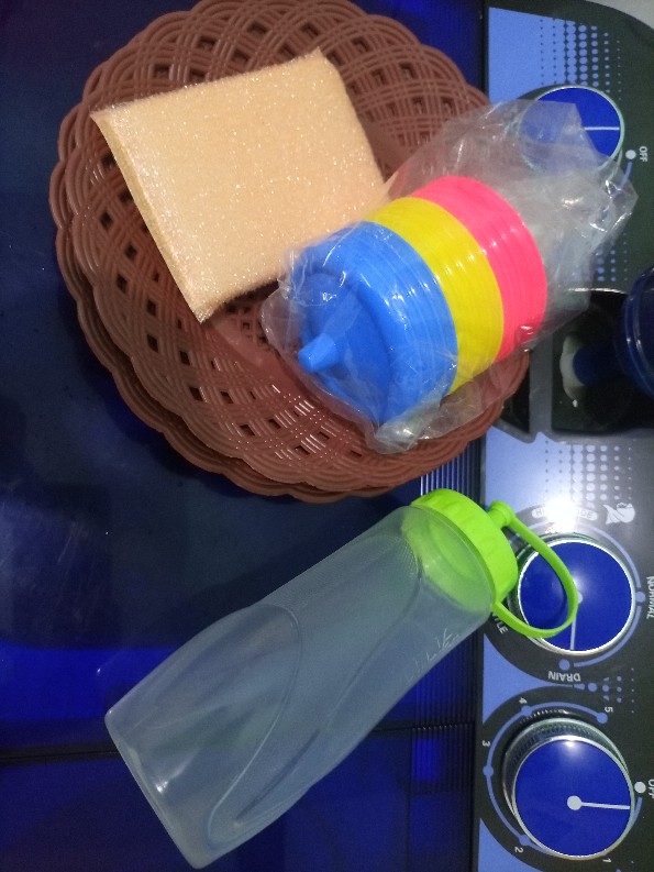 6pcs Piring Anyam Plastik Piring Rotan Lidi