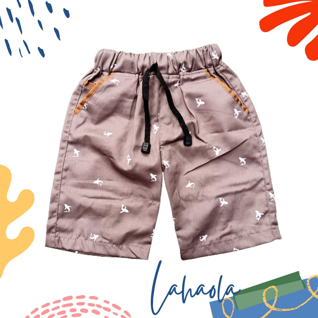 LAHAOLA Celana pendek fullprint anak 1-13 tahun motif shark hiu