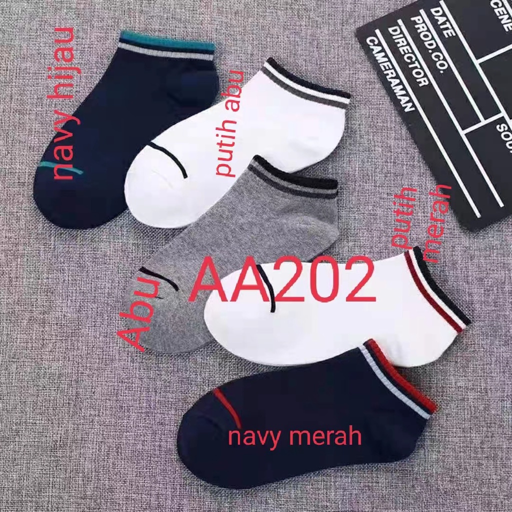 ☀ Sunly ☀ A202 Kaos Kaki Pria Wanita Motif Kotak Fashion Korea Kaoskaki  Sock Import