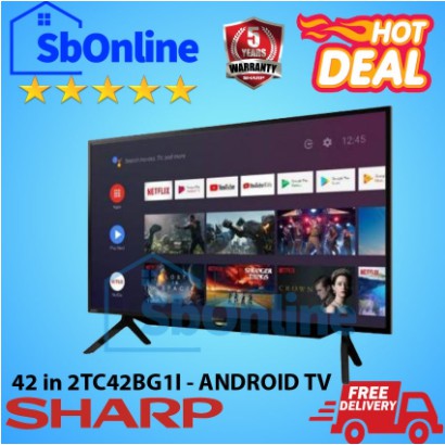 TV LED SHARP ANDROID 42 inch - 2TC42BG1I Garansi Resmi