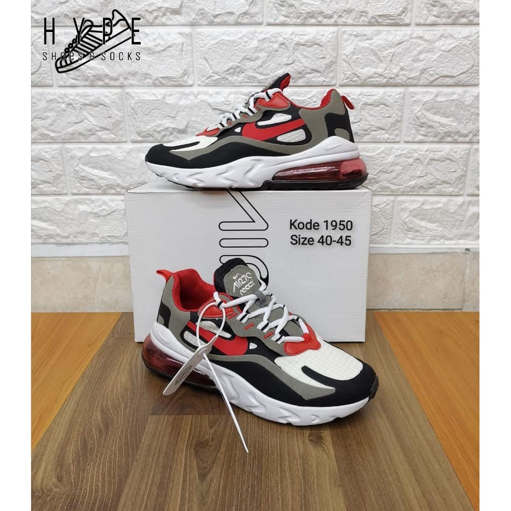 Sepatu Sneaker Nike Air Max 270 React Premium Pria dan Wanita Orange