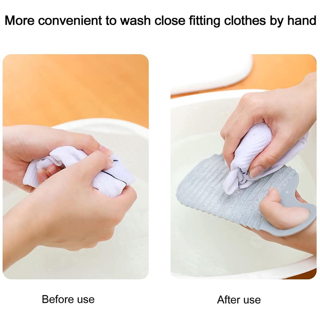 1Pc Portable Thicken Mini Washboard / Creative Non-slip Dormitory Travel Washing Underwear Washing Socks Tool for Cleaning