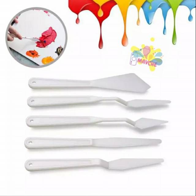 

PISAU PALETTE LUKIS PLASTIC SET ISI 5