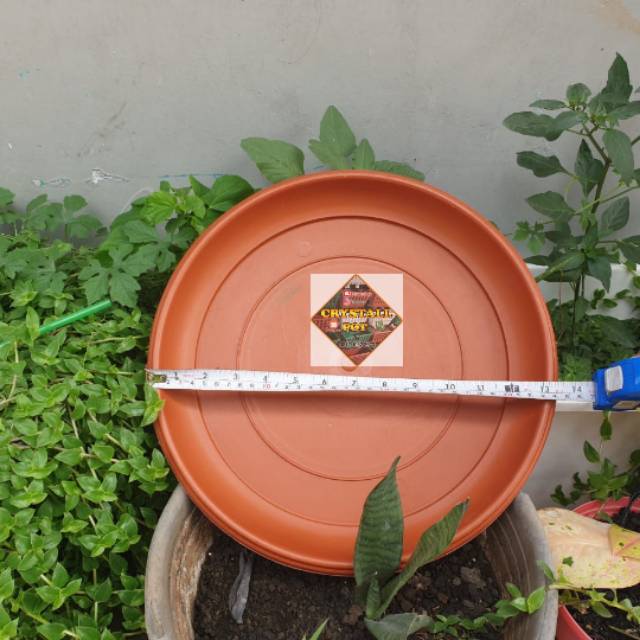 Tatakan alas pot bunga tanaman cjp merah bata 38cm untuk pot ukuran 35 dan 40cm - jumbo