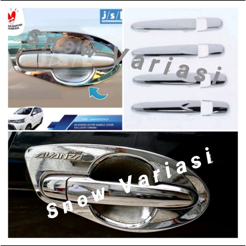 Paket Outer Cover Handle All New Avanza 2012 - 2021 Luxury Chrome JSL