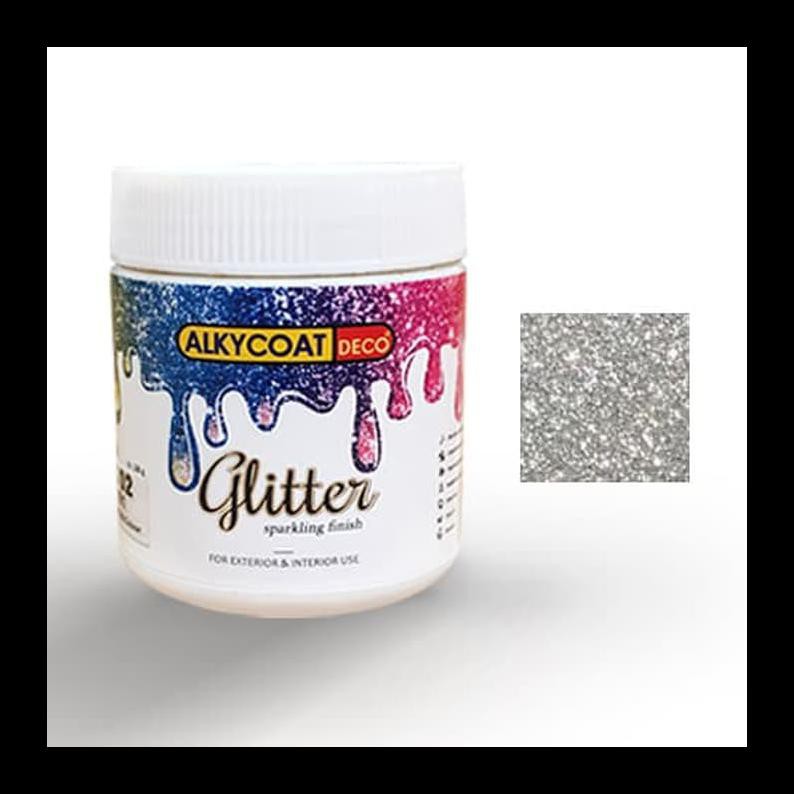 

BARU CAT GLITTER - ALKYCOAT DECO (WARNA SILVER GL01) PERALATAN MELUKIS MURAH