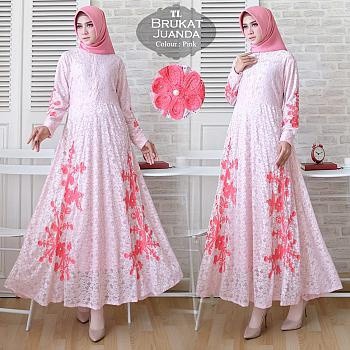001 Tk Maxi Brukat JUANDA #Busana Muslim Baju Pakaian Gamis Maxi Dress Baru Murah Grosir TanahAbang