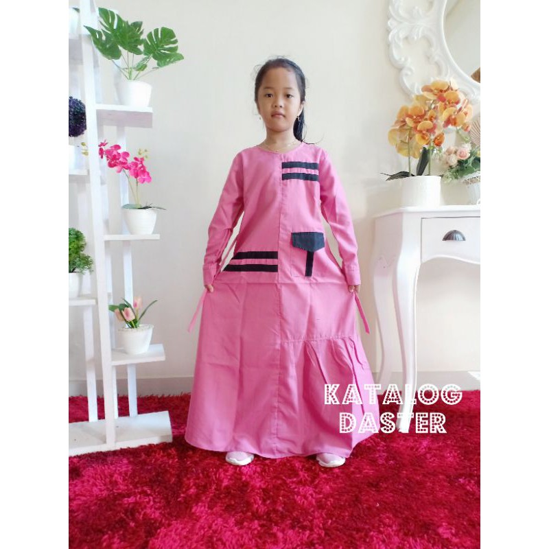( Produsen / Bisa COD )Gamis anak Kain Katun Toyobo premium by Katalog Daster