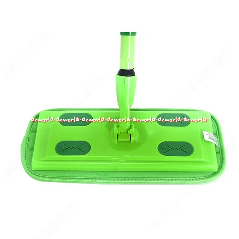 Proclean Microfibre Mop Alat Pel Datar Dengan Gagang Tangkai Pro Clean Micro Fabre Pel Lantai Pelan Warna Hijau Green