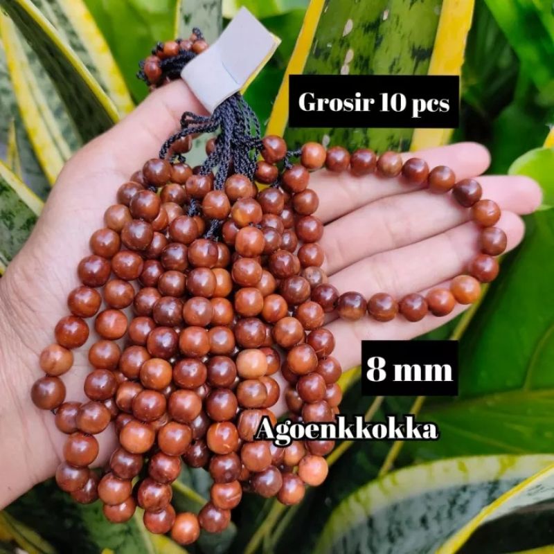 Grosir 10 pcs Gelang bulat 8 mm coklat kokka kaokah