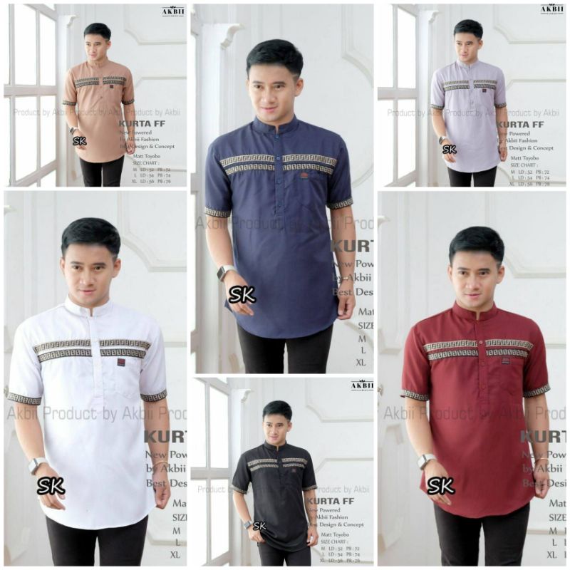 BAJU KOKO KURTA FF DEWASA LENGAN PENDEK