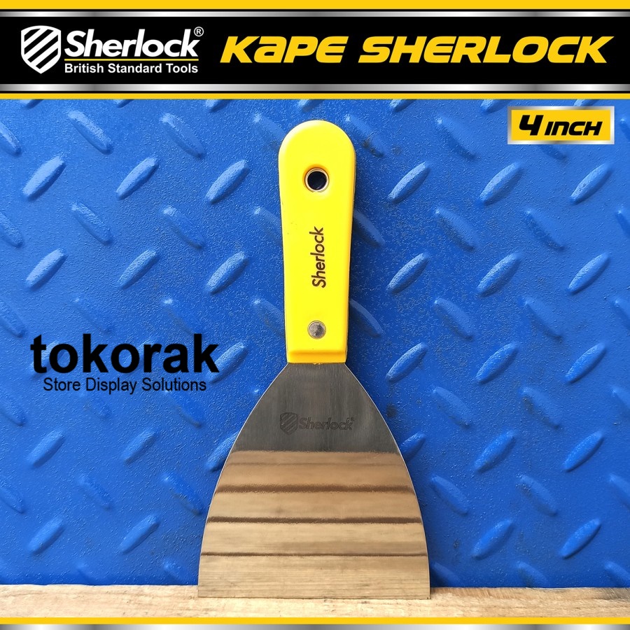 KAPE 4 INCH STAINLESS STEEL SHERLOCK - GAGANG SCRAP PUTTY KNIFE