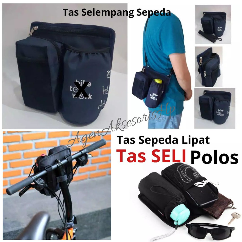 TAS SELI Tas Sepeda Lipat Setang Sepeda Tas Selempang Sepedah Tas Handlebar Sepeda