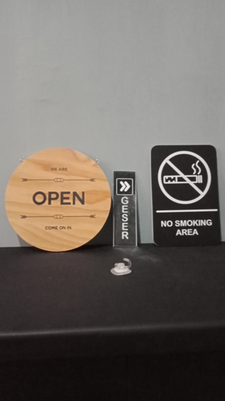 Papan Tanda Open Close - Sign System Toko - Pintu Toko