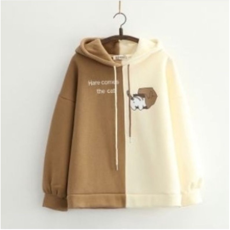 Sweater Hoodie Wanita HERE COMES Sweater terbaru Korean Style-2