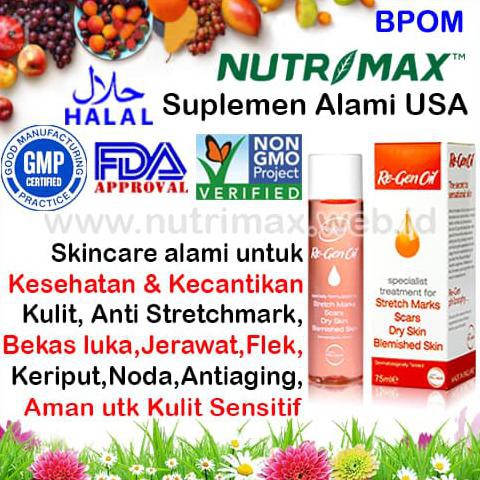Sale Nutrimax Re-Gen/Regen Oil 75 Ml Obat Penghilang Bekas Luka/Stretchmark