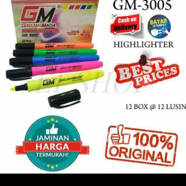 

PROMO 5 PCS STABILO GM3005 Highliter gajah mada mada