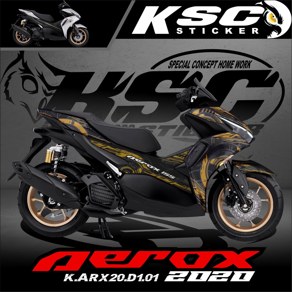 DEKAL YAMAHA AEROX 155 New 2020/2021/2022  - Dekal Stiker Aerox 155 New