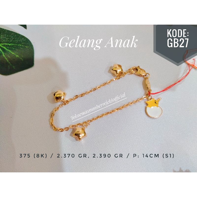 x6 Gelang anak / Gelang anak 375 / gelang anak 420 / gelang anak rantai / gelang anak 9k / gelang an