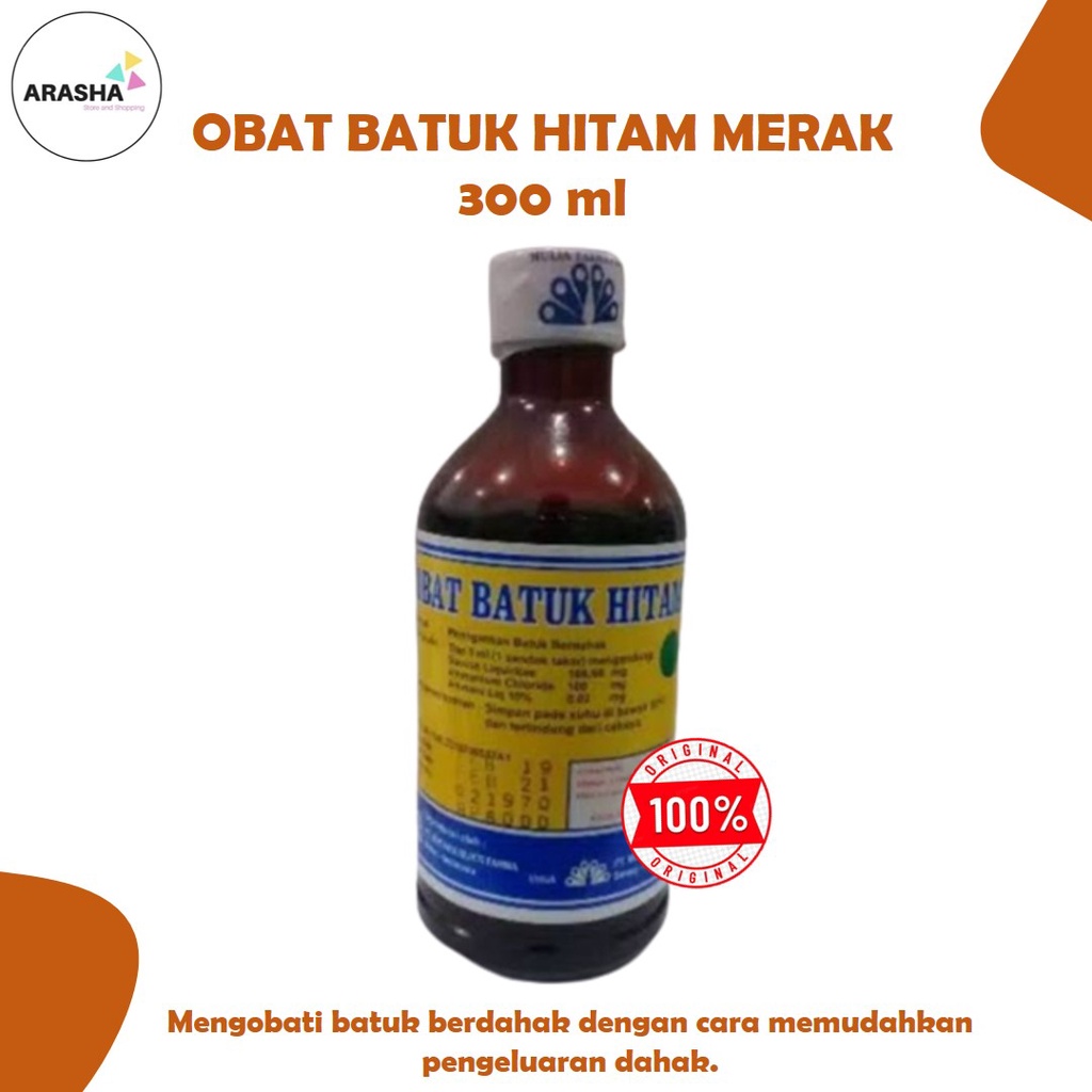 OBAT BATUK HITAM MERAK 300 ML/Batuk Berdahak/Batuk Berisi/Mengeluarkan Dahak
