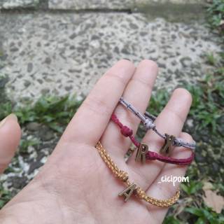 Gelang Mini Inisial Prusik Warna Baru Gelang Tali Gelang Mini Inisial Prusik Warna Baru Gelang Tali