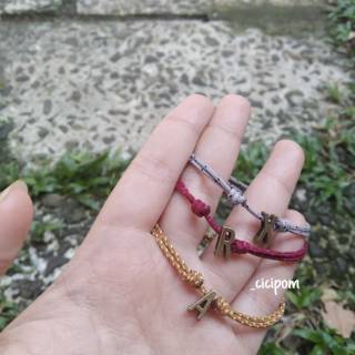  Gelang  Mini Inisial  Prusik Warna Baru Gelang  Tali 