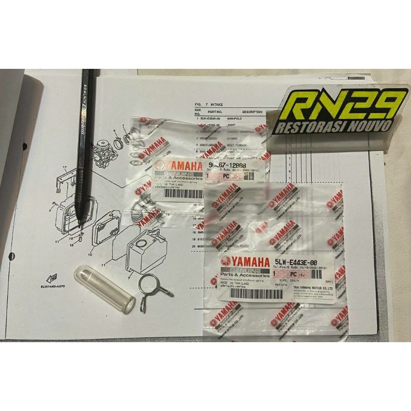 Pipe drain nouvo selang box filter nouvo pipa ujung box filter nouvo original clip box filter nouvo