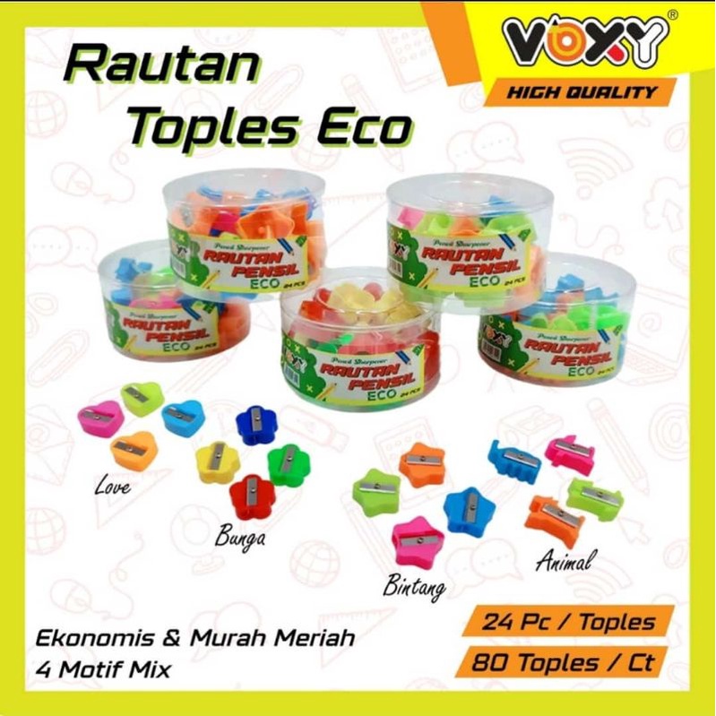

Rautan Pensil eco Voxy - Rautan Plastik Serutan Pensil Ongotan Rautan Lucu Dan Unik