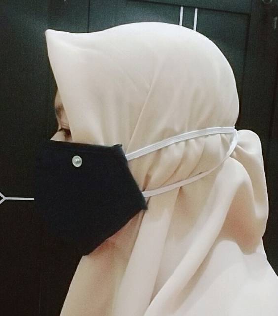 Masker 2 in 1 + Face shield Fashionable Hijab (Headloop)