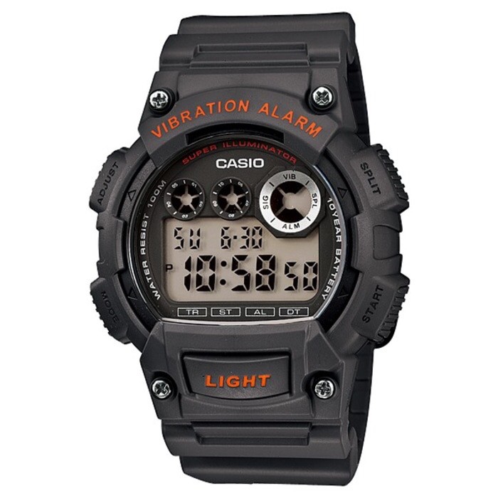 Jam Tangan Pria Digital Sports Casio Original Vibration Alarm W-735H-8