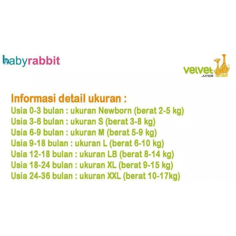 Setelan Kancing Depan Panjang (3 stel) Velvet Junior