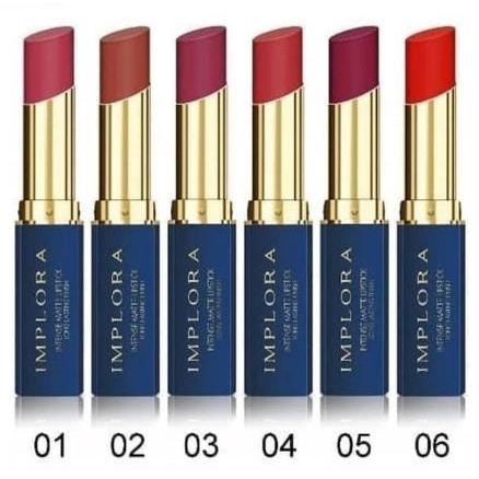 * NCC * Implora Intense Matte Lipstick - Long Lasting Finish Lipstik Make Up Pewarna Peronah Bibir