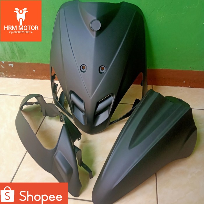 Full body alus bagian depan Mio sporty hitam doff