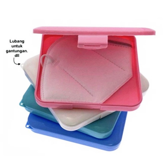 Kotak Tempat Penyimpanan Masker 3ply KN95 KF94 Duckbill Travel Mask Case Holder Anti Debu Bakteri