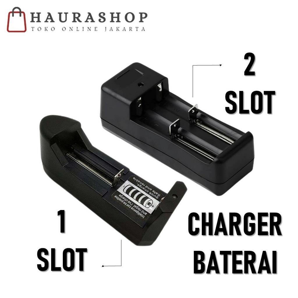 Charger Baterai 18650 1 slot / 2 slot