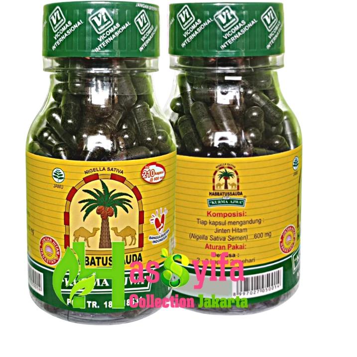 Habbatussauda Cap Kurma Ajwa 210 kapsul / Habbatussauda Kurma Ajwa 210 / Kapsul Habbatussauda Kurma 