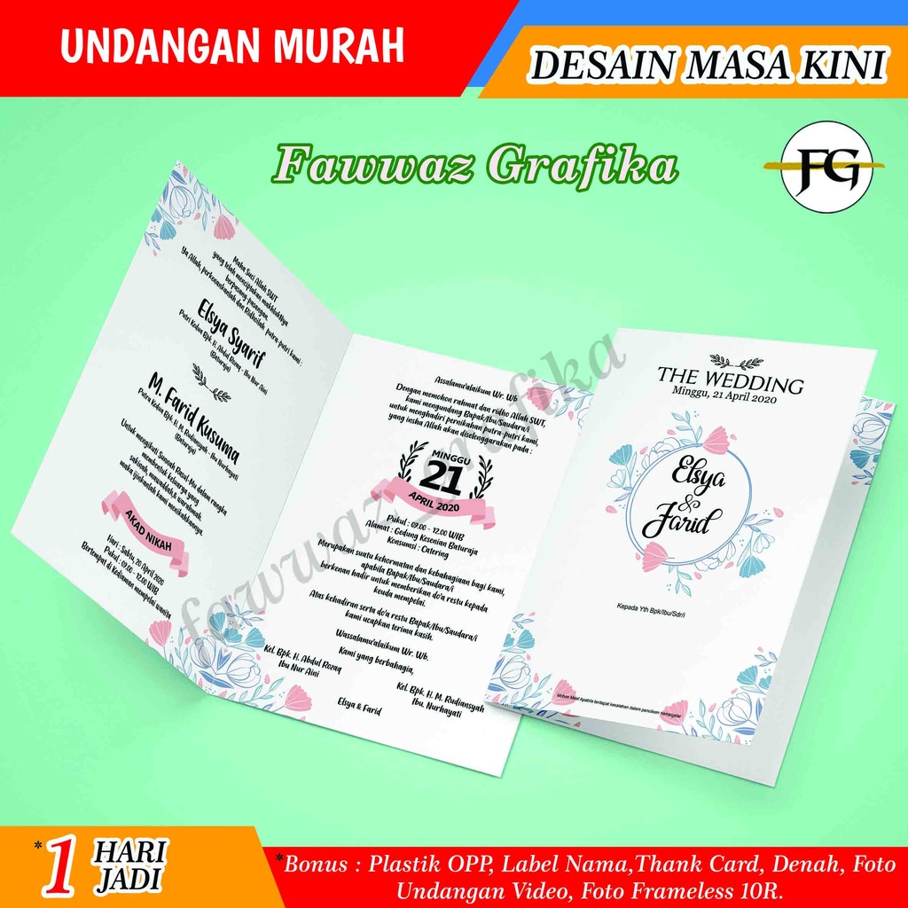 undangan, undangan pernikahan, undangan murah, undangan rustic, undangan jasmine