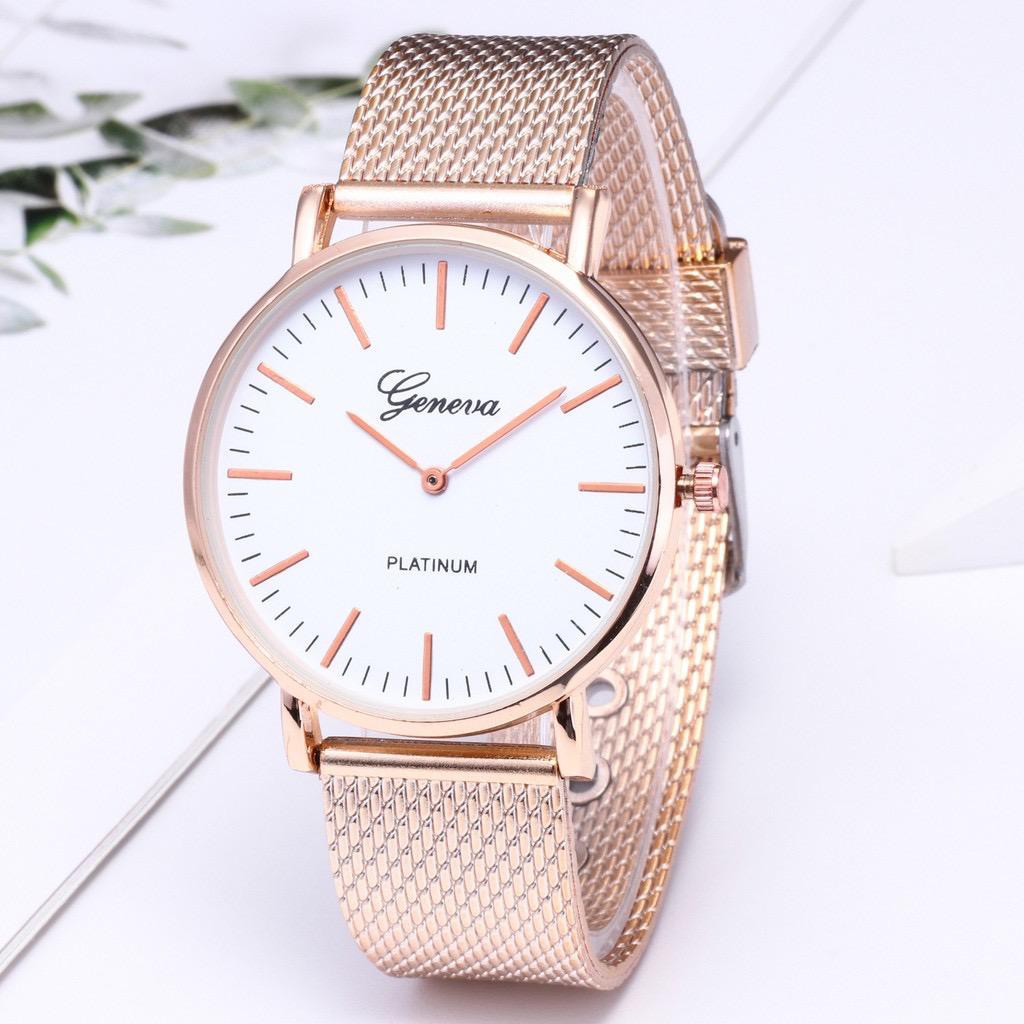 PA ✅COD GENEVA Jam Tangan Wanita Pria Analog Fashion Casual Women Wrist Quartz Watch rubber GN041