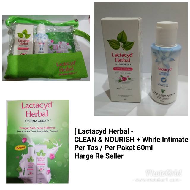Lactacyd Herbal - CLEAN & NOURISH White Intimate - Per Paket 60ml dapat 2pc ED 2019