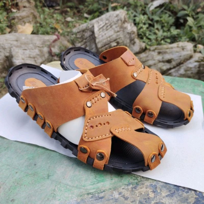 SANDAL CASUAL PRIA KULIT ASLI//SANDAL KOKOP ALADIN PRIA