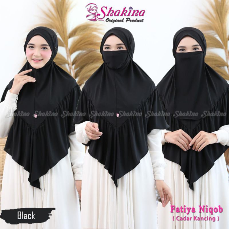 KHIMAR FATIYA NIQOB / JILBAB ORI SHAKINA / HIJAB CADAR CANTIK / JILBAB PET ANTEM / KERUDUNG NICOB